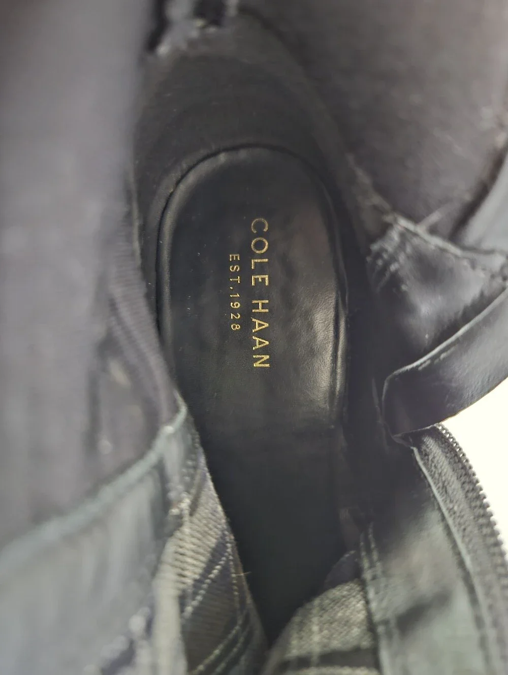 Cole Haan Duchess Over The Knee Leather Quilted Almond Toe Riding Boots 8.5